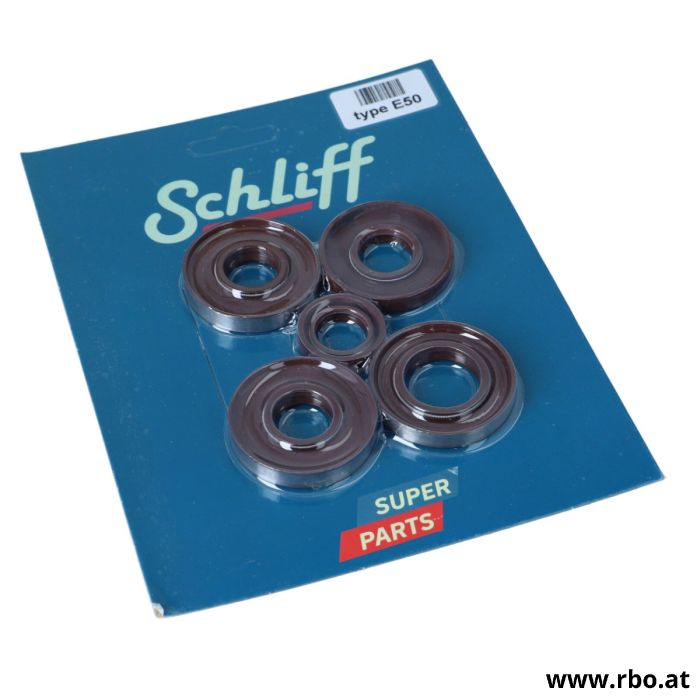 Puch; E50; Simmerring; Simmerringe; Viton; FKM; Kurbelwellendichtring; Kurbelwellendichtringe; Dichtringe; E50 Dichtungssatz; Puch Maxi; Wellendichtring; Puch Ersatzteile; E50 Simmerring Satz; Moped Dichtungen; Puch Motor Dichtung; Kurbelwelle Simmerring;