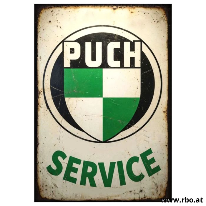 Puch; Werkstatt; Kühlschrankmagnet; Magnet; Kühlschrank; Vollmagnet; Johann; Museum; Retro; Vintage; Nostalgie; Dekoration; Geschenk; Geschenkidee; Sammlerstück; Souvenir; Motorrad; Moped; Oldtimer; Österreich Deco50.at