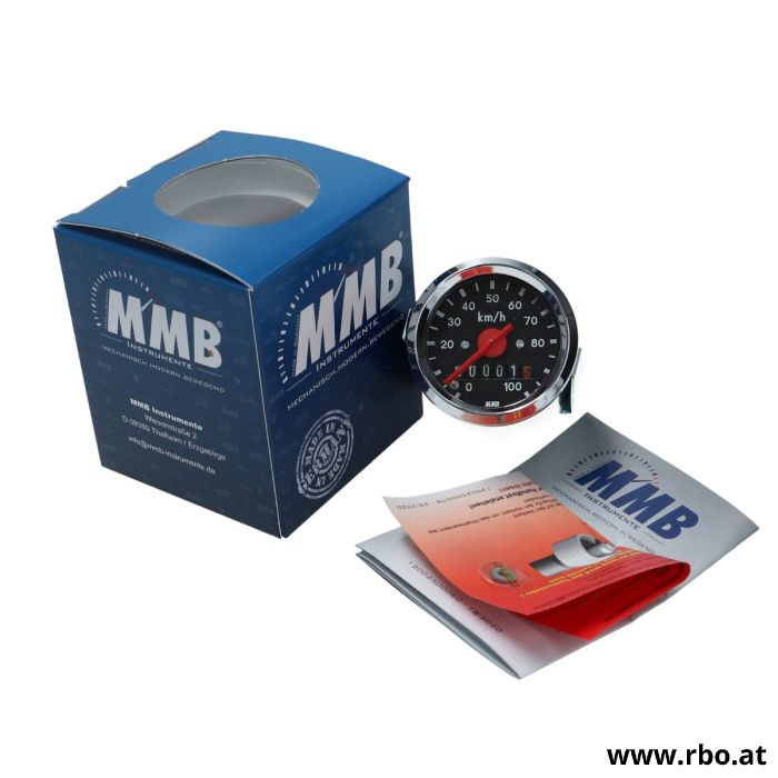 Geschwindigkeit, Messer,Tacho, meter, MMB, MZB, Rundtacho, 4251391702981, 03000110000, 4251391705319 Tachometer Ø 48 mm (0-100 km/h), Marke MMB 050.1.5324.1 