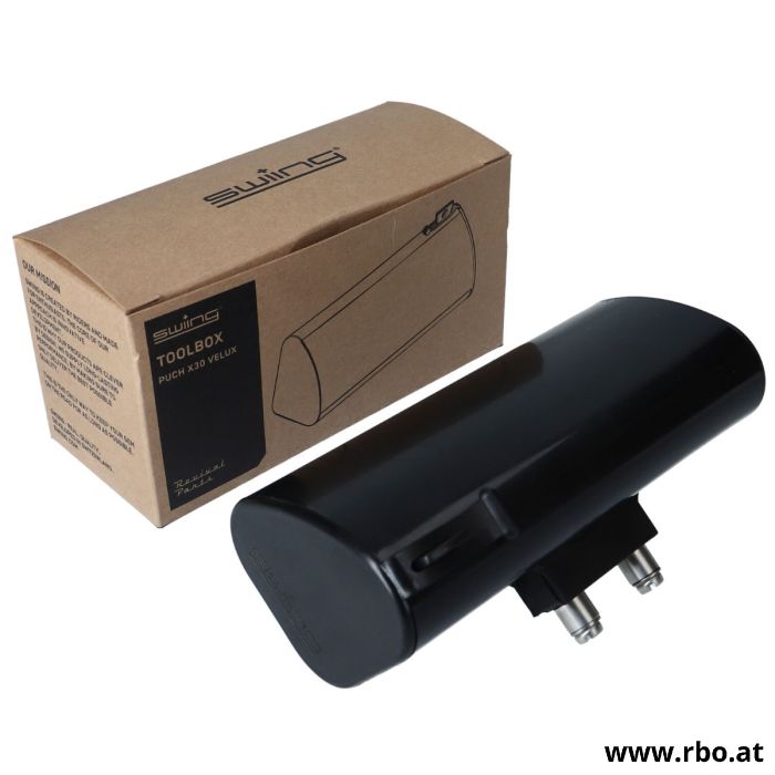 Werkzeugkasten; swiing revival; ESGE; schwarz; Mofa; Moped; Boardwerkzeug; Werkzeugbox; Puch; X30 Velux; universal; Befestigung; Schrauben; Klemmplatte; Distanzbüchsen; Ersatzteil; nostalgisch; Retro; hochwertig; Verarbeitung; Zubehör; Aufbewahrung; Staur