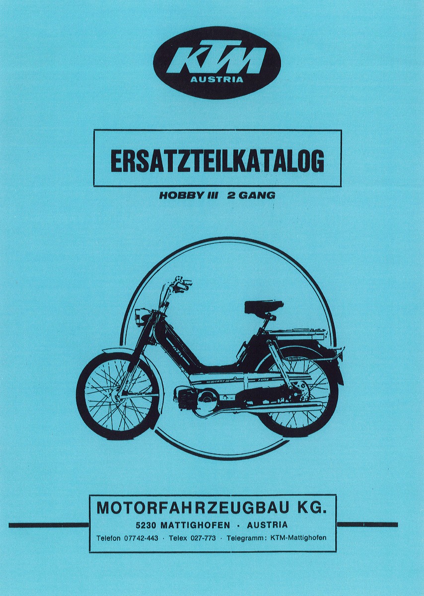 Ersatzteilliste KTM Hobby III 2-Gang - RBO Stckl